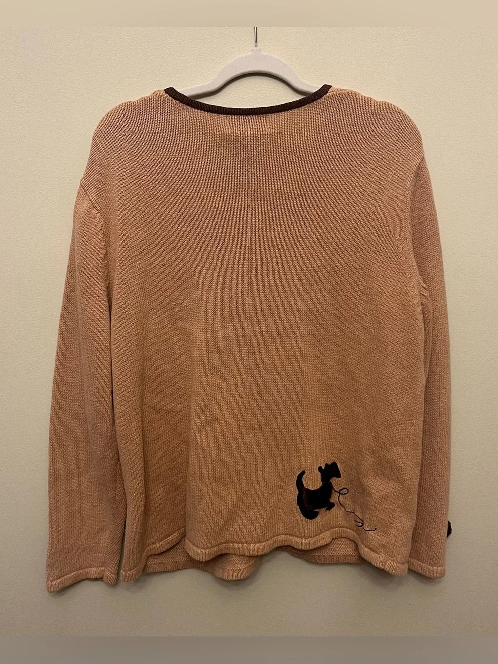 Vintage Mandal Bay Poodle Faux Fur Cardigan Women's Size XL Tan Brown